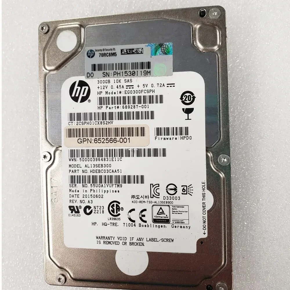 HP 300GB 10K RPM SAS 2.5